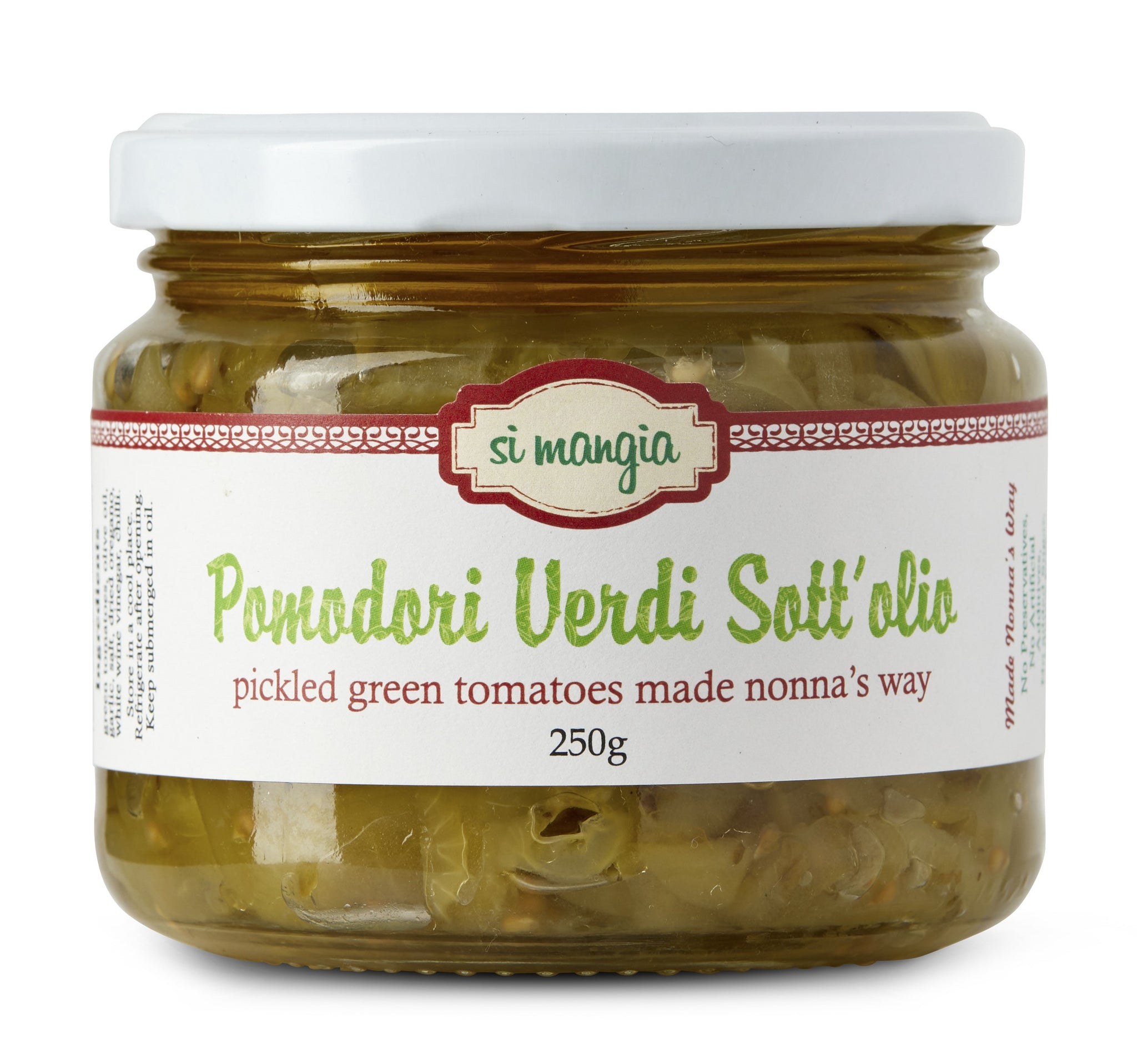 Pomodori Verdi Sott'olio    ( pickled green tomatoes made nonna's way)